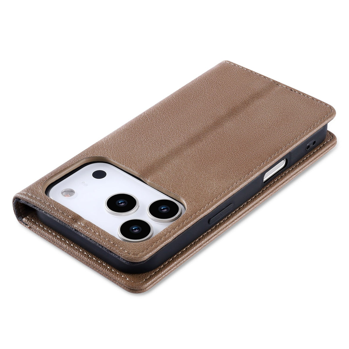 Apple iPhone 18 Pro Hoesje - Mocha Brown - Dunne Leather-look Back Cover