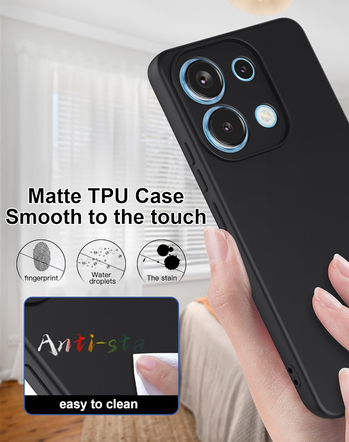 Xiaomi Redmi Note 13 Hoesje - Zwart - Siliconen Back Cover