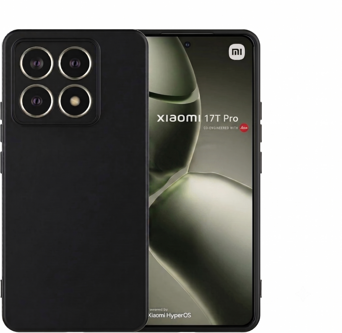 Xiaomi 17T Pro Hoesje - Zwart - Siliconen Back Cover