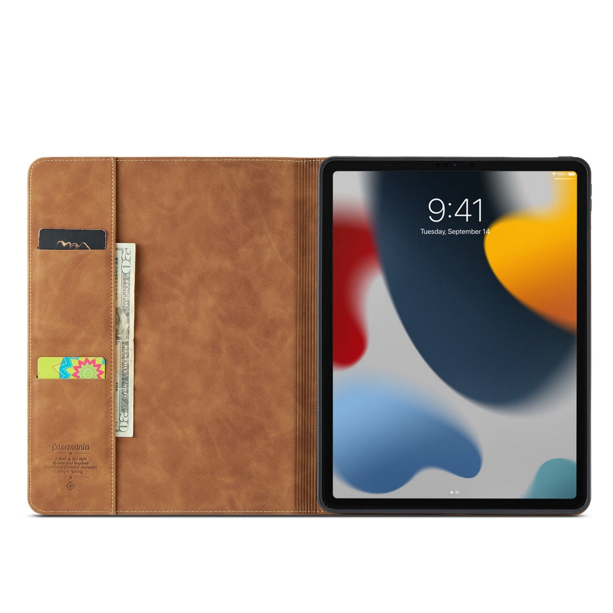 Apple iPad Pro 11 (2024) Tablet Case - Sienna Brown - Luxury Folio Case with Card Holder