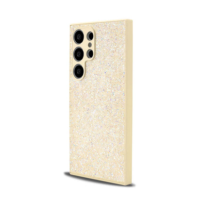 Samsung Galaxy S22 Ultra Hoesje - Goud - Diamant Glitter Back Cover