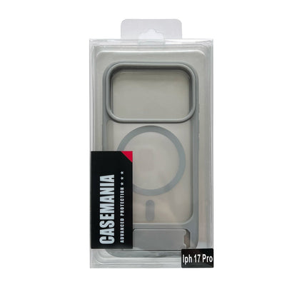 Apple iPhone 18 Pro Hoesje - Grijs - Matte Armor MagSafe Back Cover met Kickstand