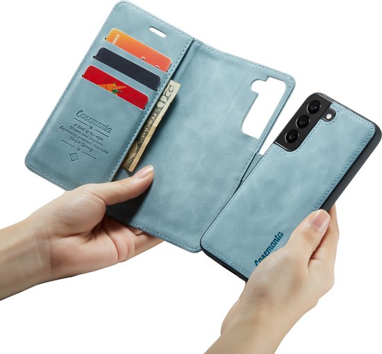 Samsung Galaxy S23 Plus Hoesje - Aqua Blue - 2 in 1 Bookcase
