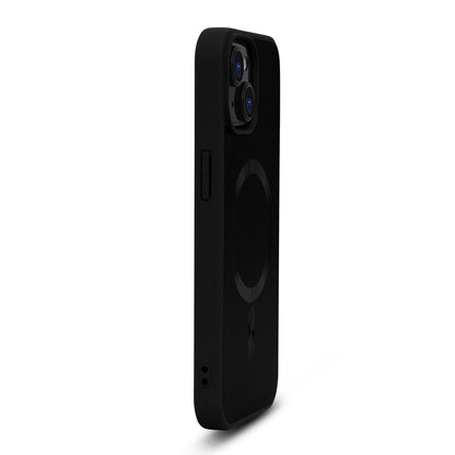 Apple iPhone 15 Plus Hülle - Schwarz - Carbon-MagSafe-Backcover