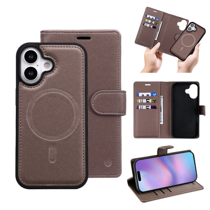 Apple iPhone 17 Hülle - Mocha Brown - 2-in-1-Velvet-Klapphülle mit Kartenfach