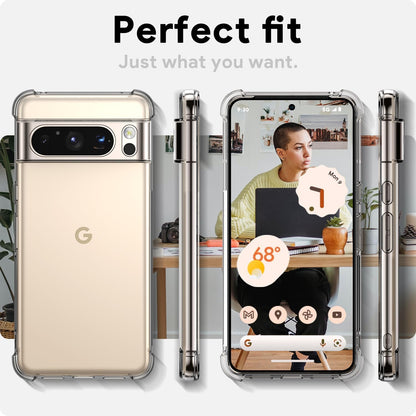 Google Pixel 8 Pro Hoesje - Transparant - Anti-Shock Back Cover
