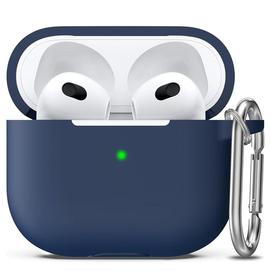 Apple AirPods 3 Hoesje - Liquid Siliconen - Donker Blauw