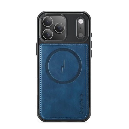 Apple iPhone 17 Pro Hülle - Navy Blue - Luxus-2-in-1-MagSafe-Klapphülle mit Kartenfach