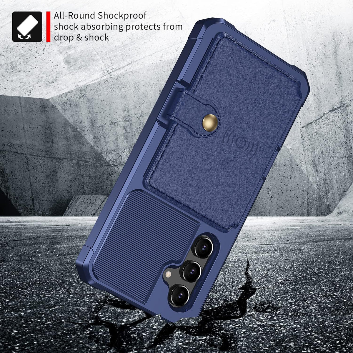 Samsung Galaxy A14 Hoesje - Blauw - RFID Back Cover