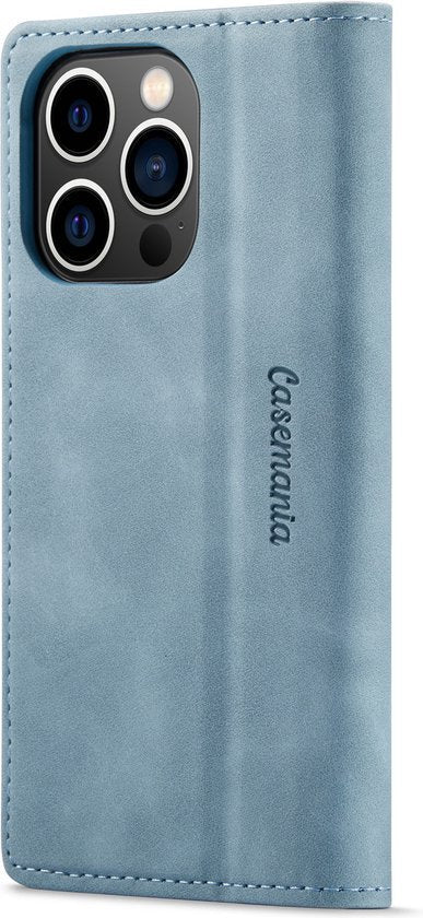 Apple iPhone 14 Pro Hoesje - Aqua Blue - Dunne Bookcase