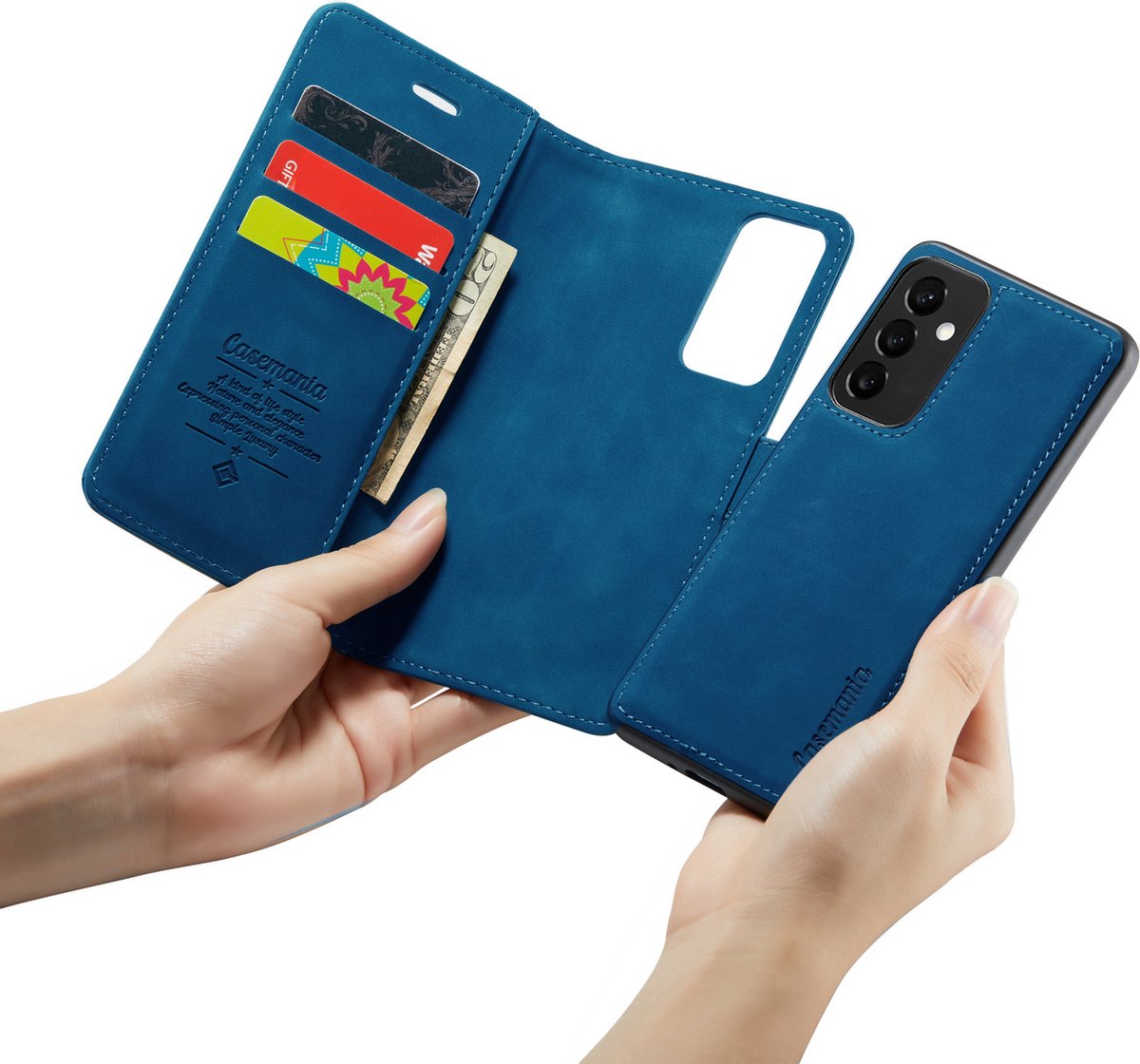 Samsung Galaxy A23 Hoesje - Navy Blue - 2 in 1 Bookcase