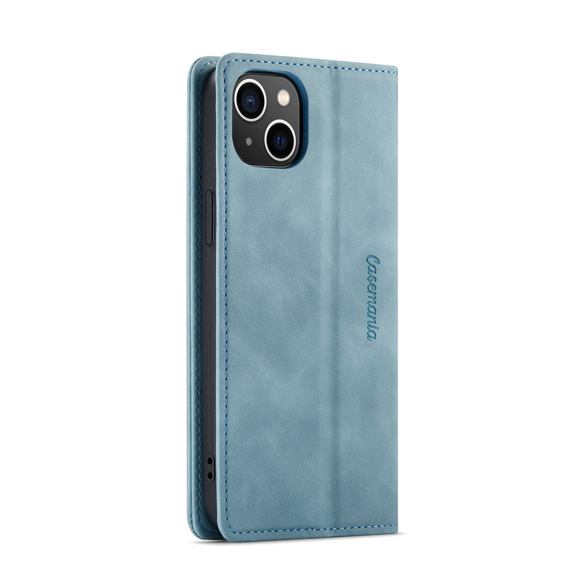Apple iPhone 15 Plus Hülle - Aqua Blue - Schlanke Klapphülle mit Kartenfach