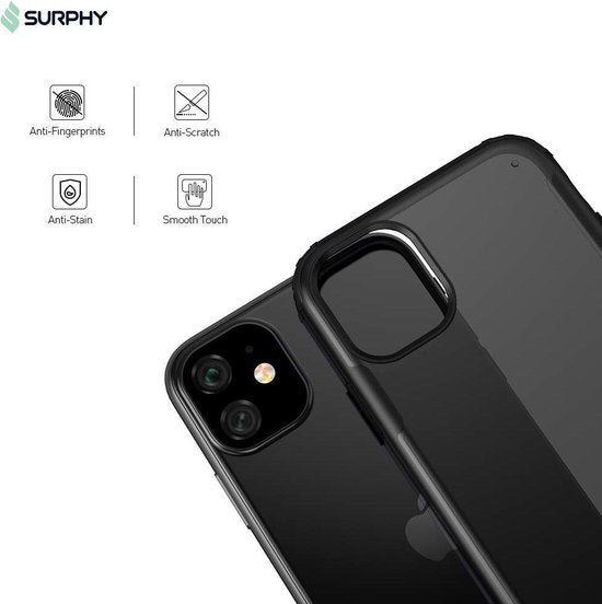 Apple iPhone 11 Case - Black - Anti-Slip Back Cover