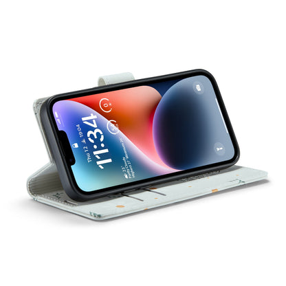 Apple iPhone 14 Hülle - Gänseblümchen - Klapphülle mit Kartenfach und Print