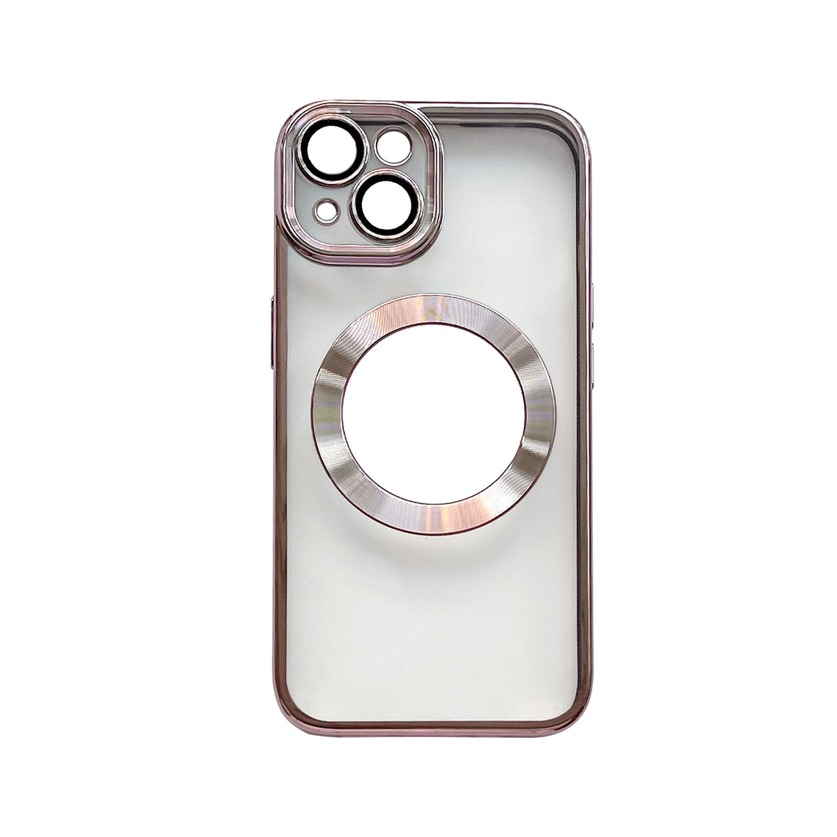 Apple iPhone 15 Hoesje - Roze - Hybrid Siliconen MagSafe Back Cover
