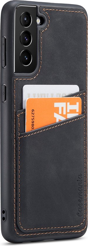 Samsung Galaxy S21 Plus Hoesje - Charcoal Gray - Back Cover met Pasjeshouder