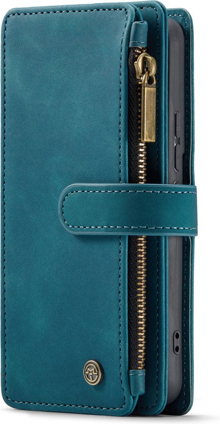 Samsung Galaxy S23 Plus Hoesje - Emerald Green - Extra Stevige Luxe Bookcase met Rits en Vakken