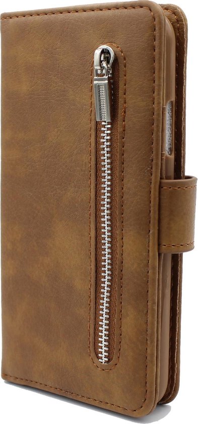 Samsung Galaxy J7 (2017) Hoesje - Bruin - Luxe Bookcase met Rits
