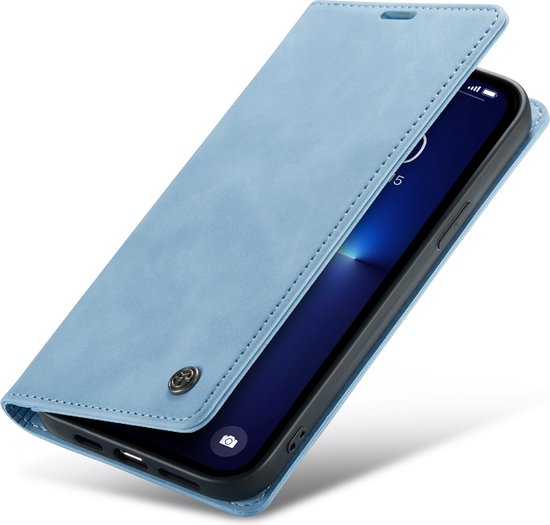 Apple iPhone 12 Pro Max Hoesje - Sky Blue - Dunne Bookcase