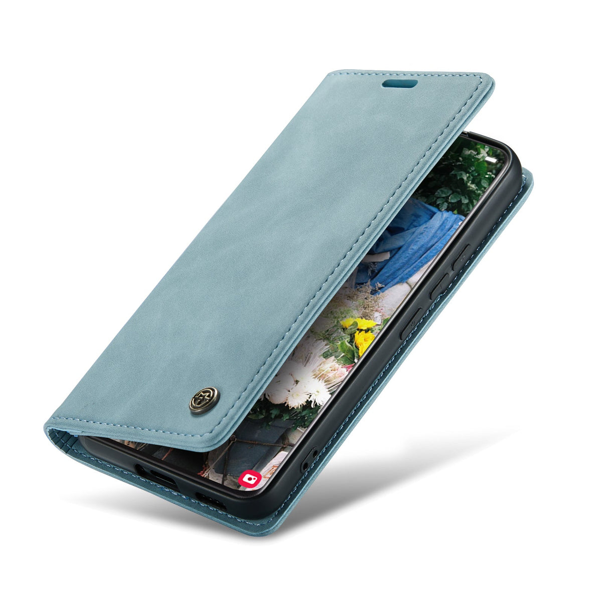 Samsung Galaxy S21 FE Hoesje - Aqua Blue - Dunne Bookcase