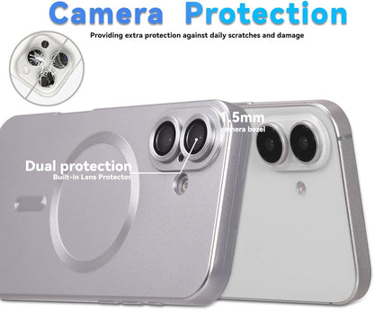 Apple iPhone 16 Plus Case - Silver - Matte Silicone MagSafe Back Cover