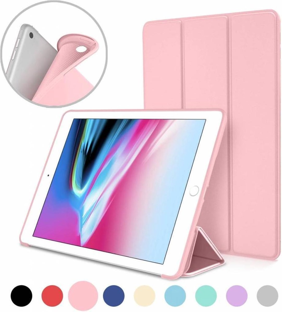 Apple iPad 6 9.7 (2018) Tablethoes - rose goud - Draaibare Bookcase