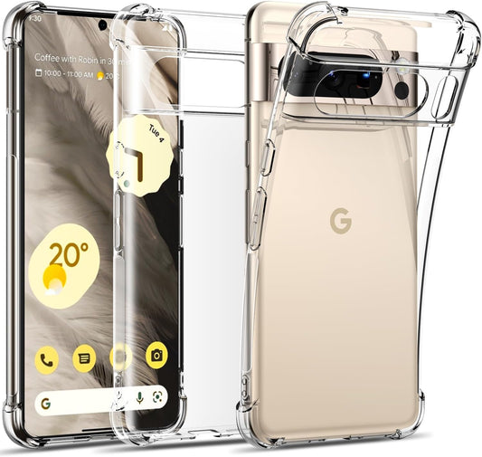 Google Pixel 8 Pro Hoesje - Transparant - Anti-Shock Back Cover