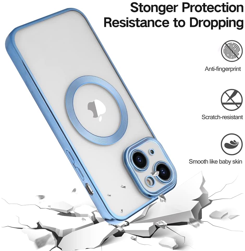 iPhone 15 Hoesje - Blauw - Siliconen MagSafe Back Cover