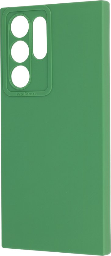 Samsung Galaxy S22 Ultra Hoesje - Groen - Siliconen Camera Bescherming Back Cover