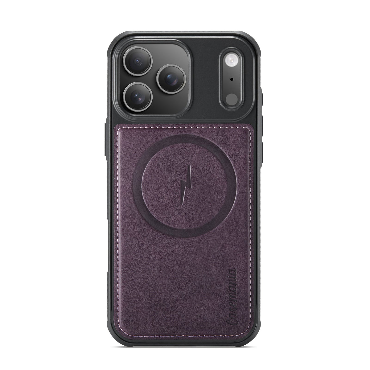 Apple iPhone 18 Pro Hoesje - Dark Purple - Kunstleer MagSafe Back Cover