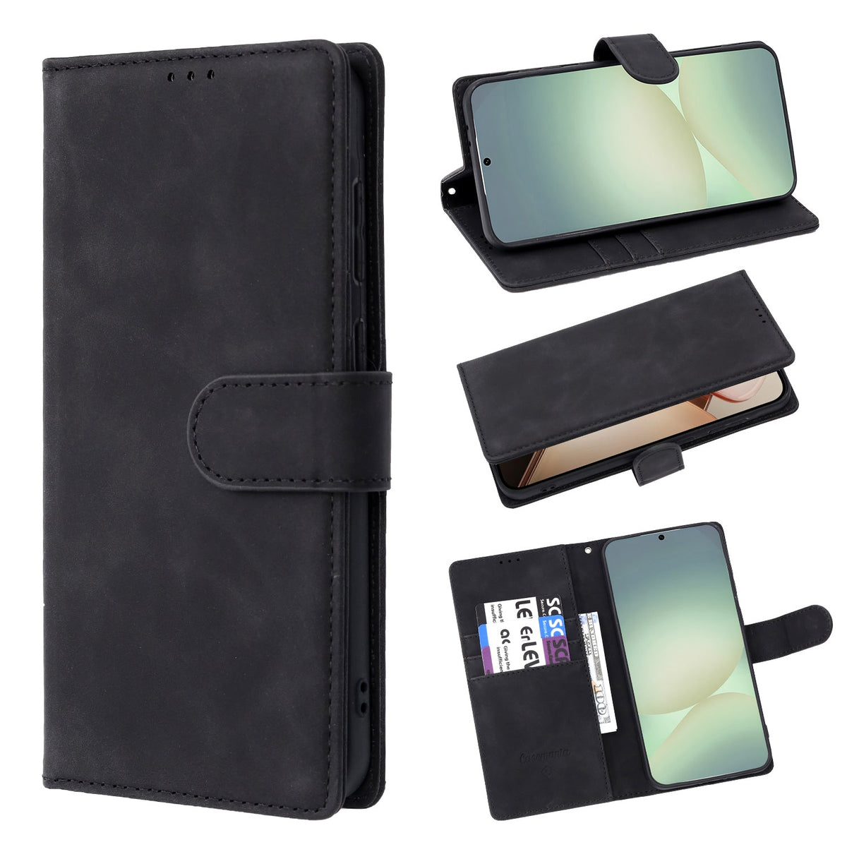Samsung Galaxy A56 Hoesje - Charcoal Gray - Kunstleer Bookcase