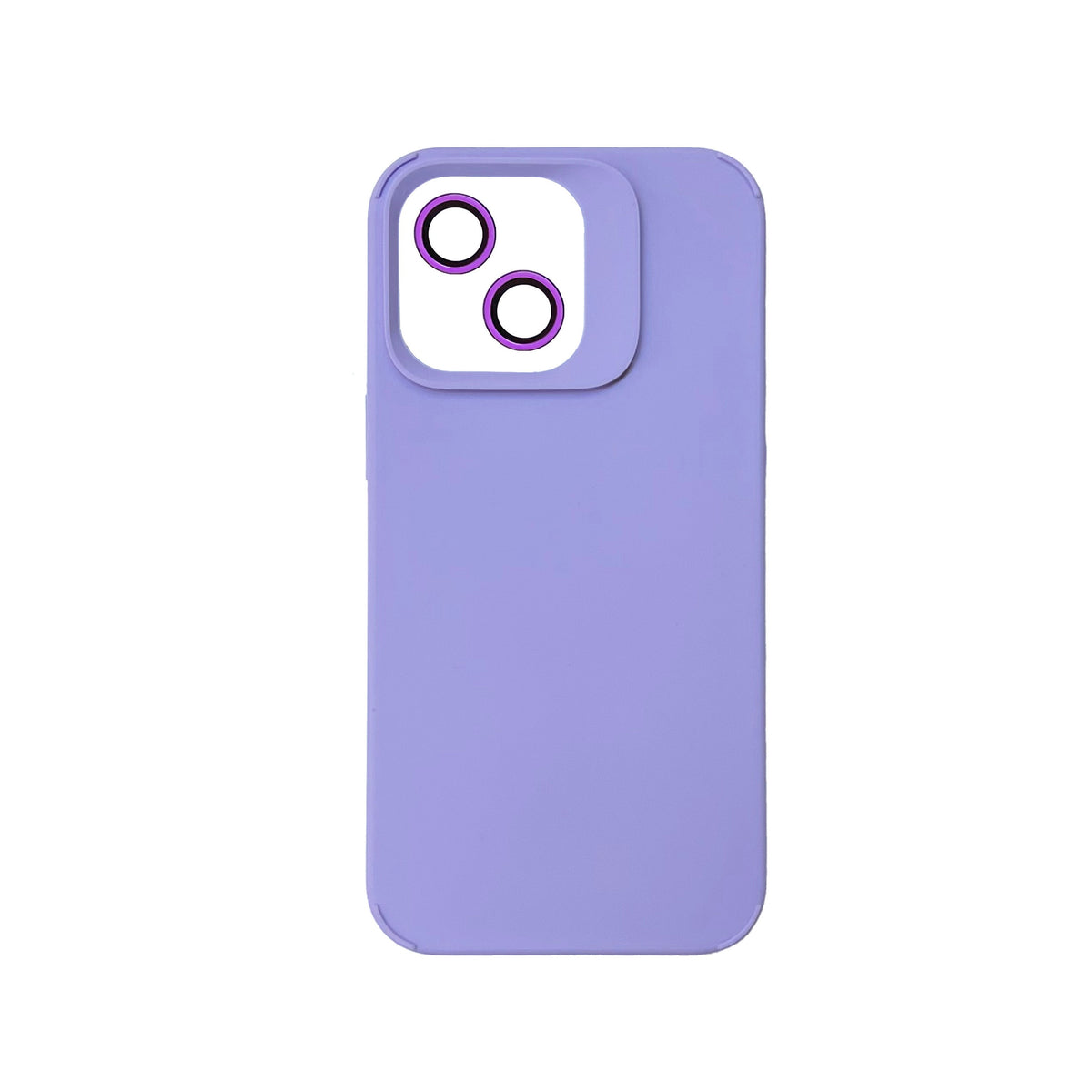 Apple iPhone 15 Plus Case - Purple - Liquid Silicone Back Cover with Camera Lens Protector