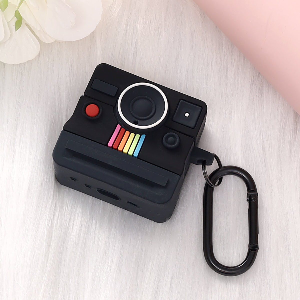 Apple AirPods 4 Hoesje - Retro Camera - Zwart
