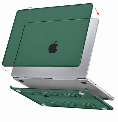 Apple MacBook Neo (13-inch) - Blauwgroen - Laptop Hardcase Cover met Ventilatie-openingen