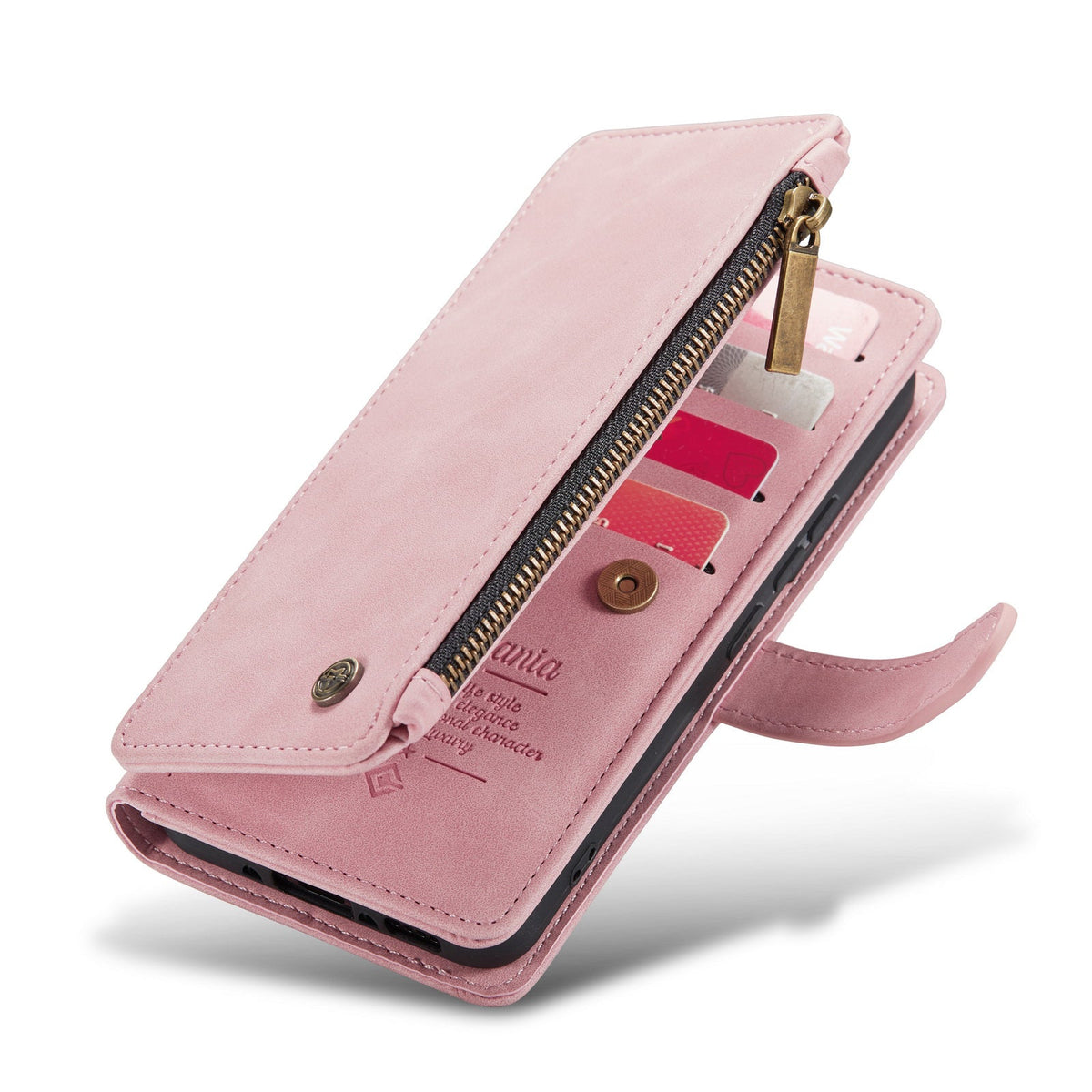 Samsung Galaxy Z Fold 4 Hoesje - Pale Pink - 2 in 1 Bookcase met 10 Kaart Vakken