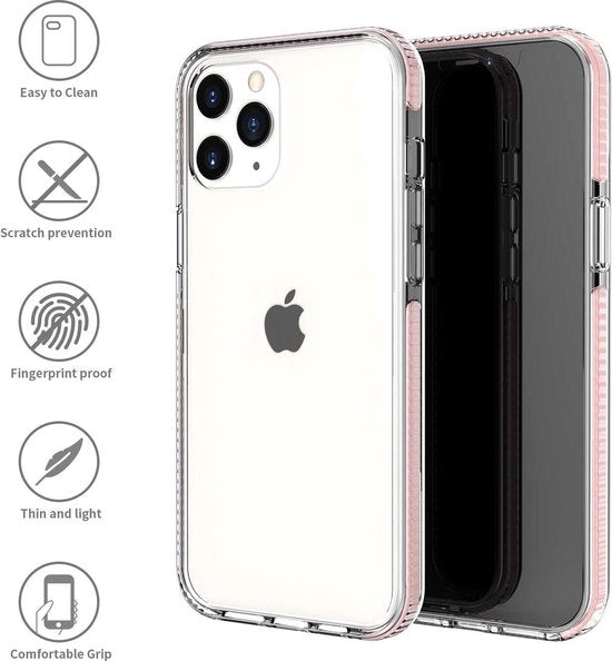 Apple iPhone 11 Pro Hoesje - Roze - Anti-Shock Back Cover