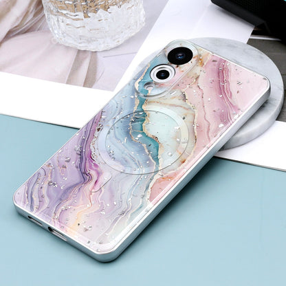 Samsung Galaxy S25 Edge Case - Pink - Marble Glitter MagSafe Back Cover