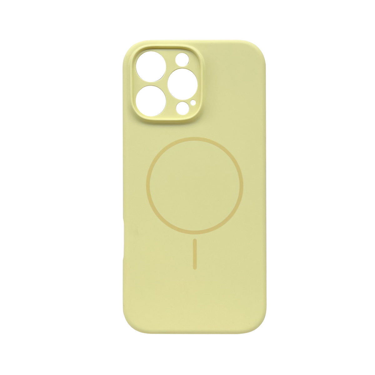 Apple iPhone 16 Pro Max Hülle - Gelb - Liquid-Silikon-MagSafe-Backcover
