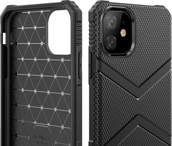 Apple iPhone 11 Hoesje - Zwart - Anti-Shock Anti Slip Back Cover