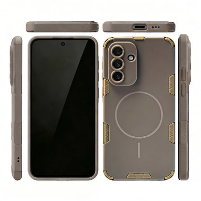 Samsung Galaxy A37 Hoesje - Matte Bruin - Frosted Matte Hardcase MagSafe Back Cover