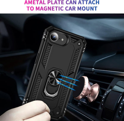 Apple iPhone 17e Hoesje - Zwart - Armor Kickstand Back Cover