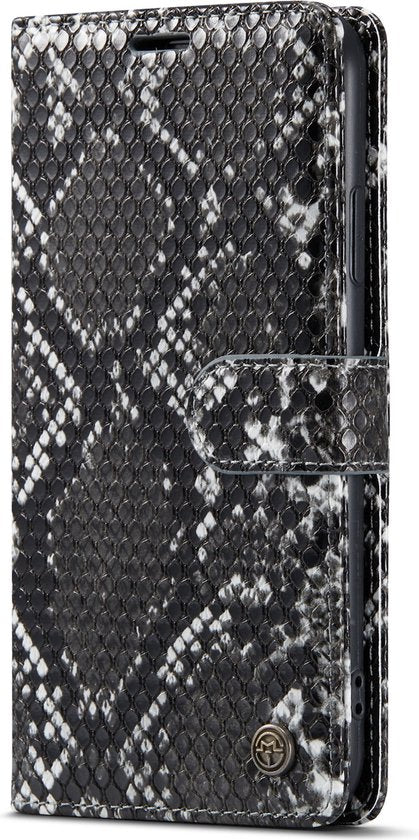 Apple iPhone XR Case - Black - Snake Print Flip Case
