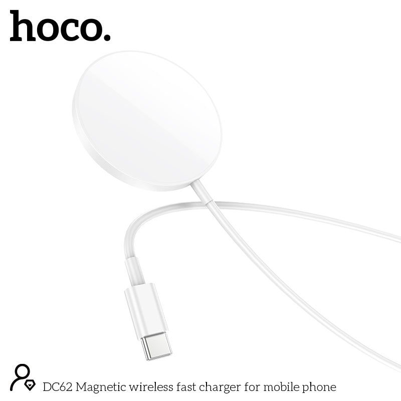 Hoco 15W Kabelloses Ladegerät für MagSafe - Weiß