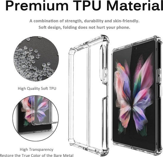 Samsung Galaxy Z Fold 3 5G Hoesje - Transparant - Anti-Shock Back Cover