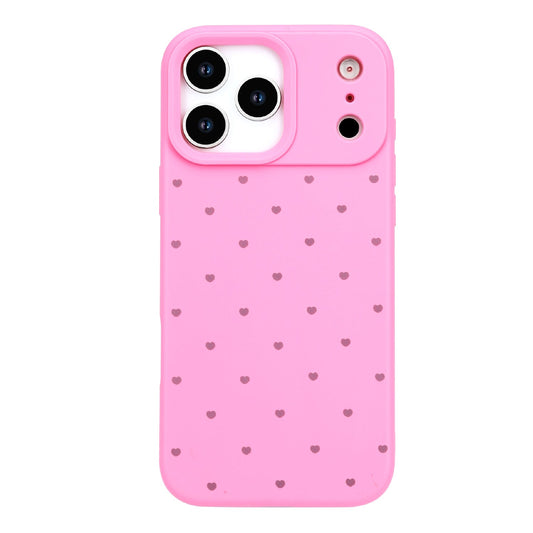 Apple iPhone 17 Pro Max Hülle - Neonrosa - Herzchen-Backcover