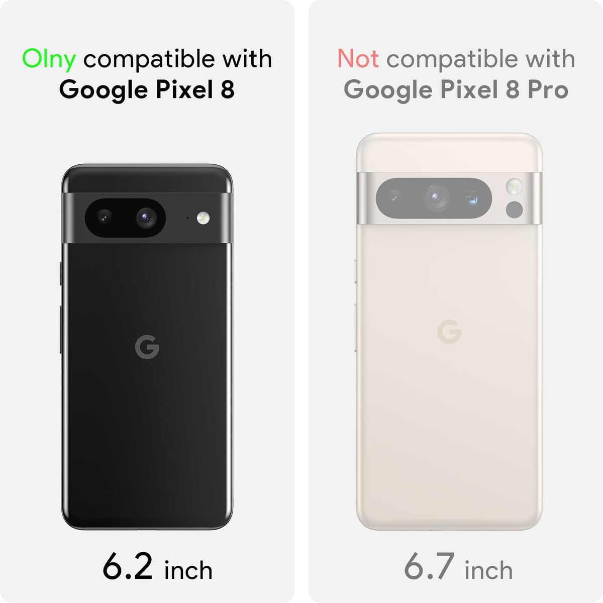 Google Pixel 8 Hülle - Transparent - Stoßfestes Backcover