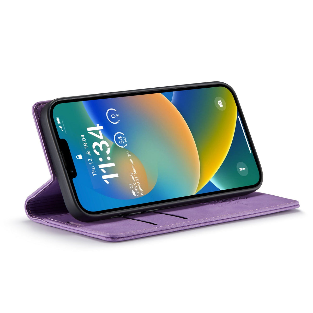 Apple iPhone 18 Pro Hoesje - Bright Lila - Dunne Bookcase