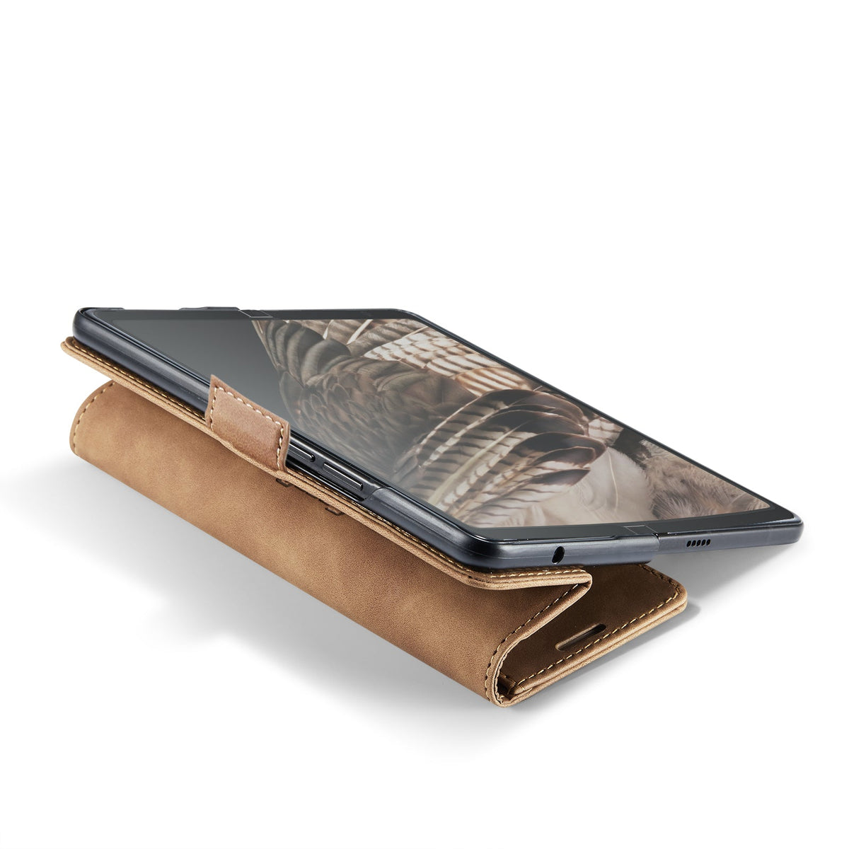 Google Pixel Fold Hülle - Sienna Brown - Klapphülle mit Kartenfach
