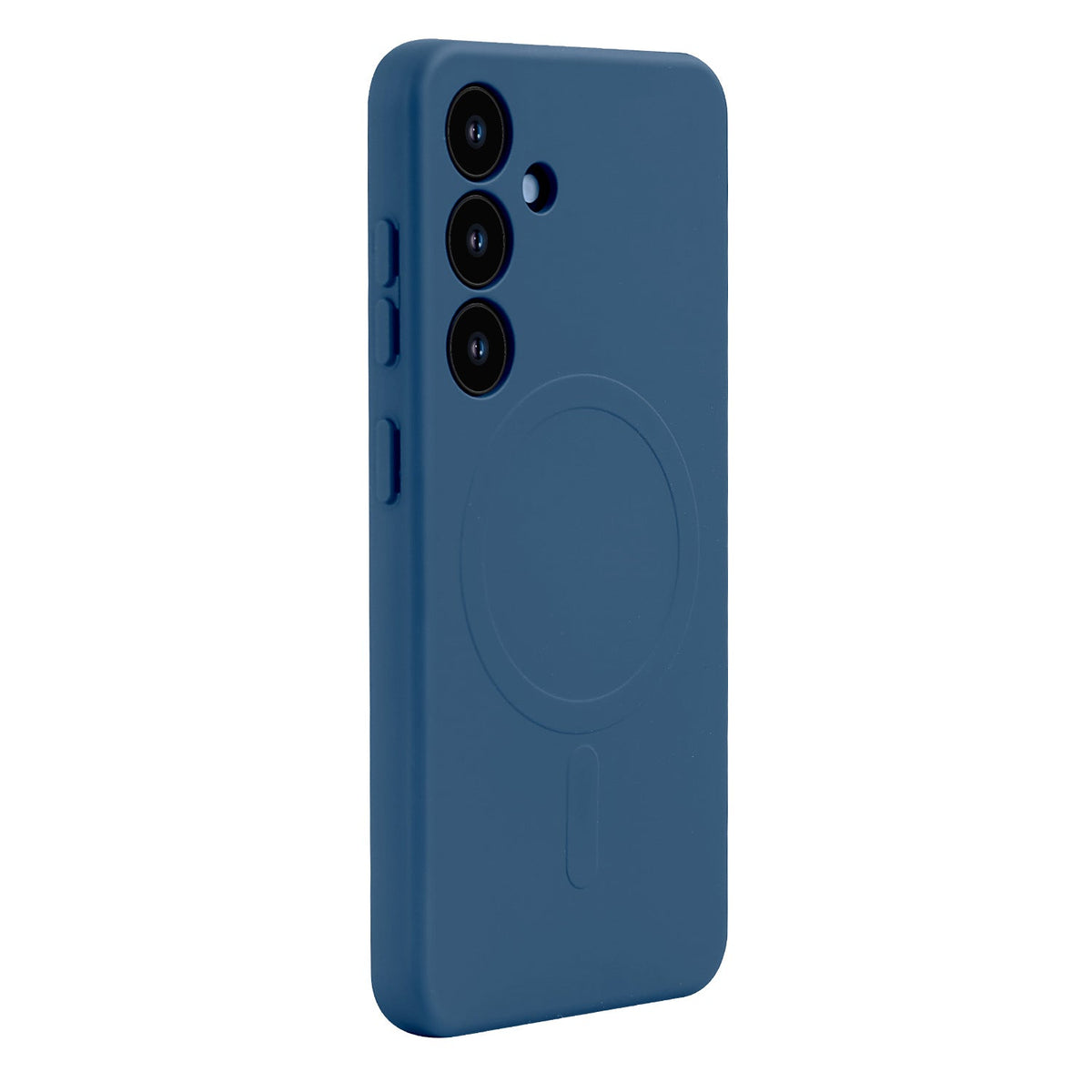 Samsung Galaxy S25 Hoesje - Donker Blauw - Liquid Siliconen MagSafe Back Cover