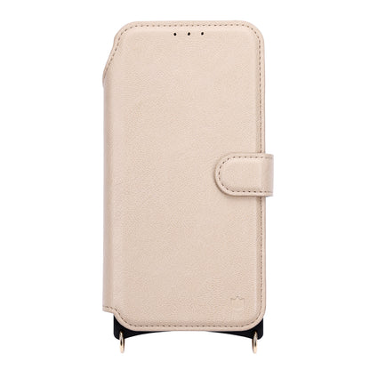 Apple iPhone 18 Pro Max Hoesje - Beige - 'Amsterdam' Magnetische Wallet Case met Pasjeshouders en